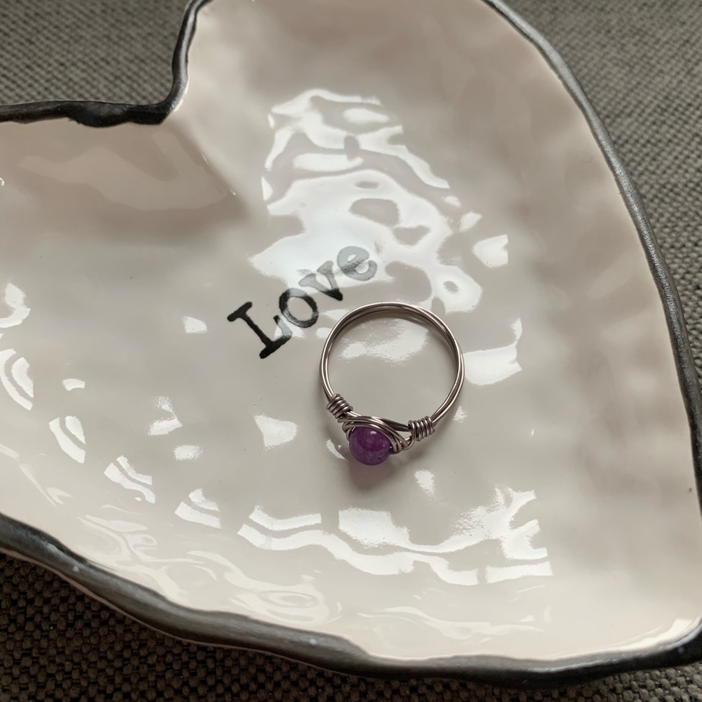 Amethyst Wire Ring